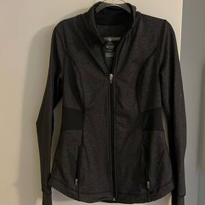 Old Navy Active Fit Zip Jacket Gray/Black Sz Small